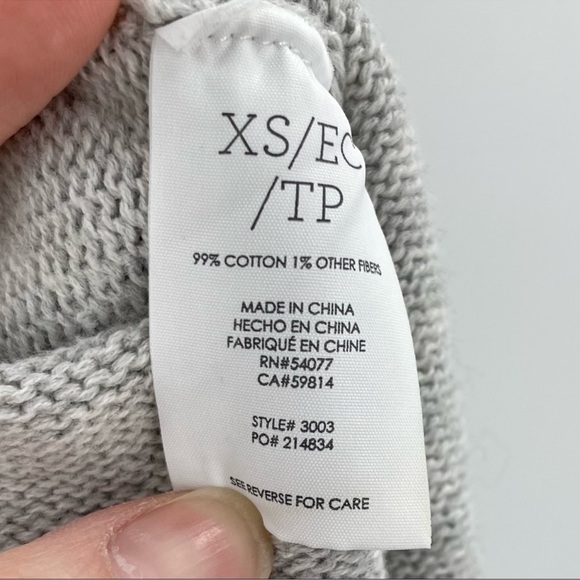 Cabi Cowl Neck Poncho Sweater Size X Small Style 3003 Gray Oversized - Picture 7 of 7